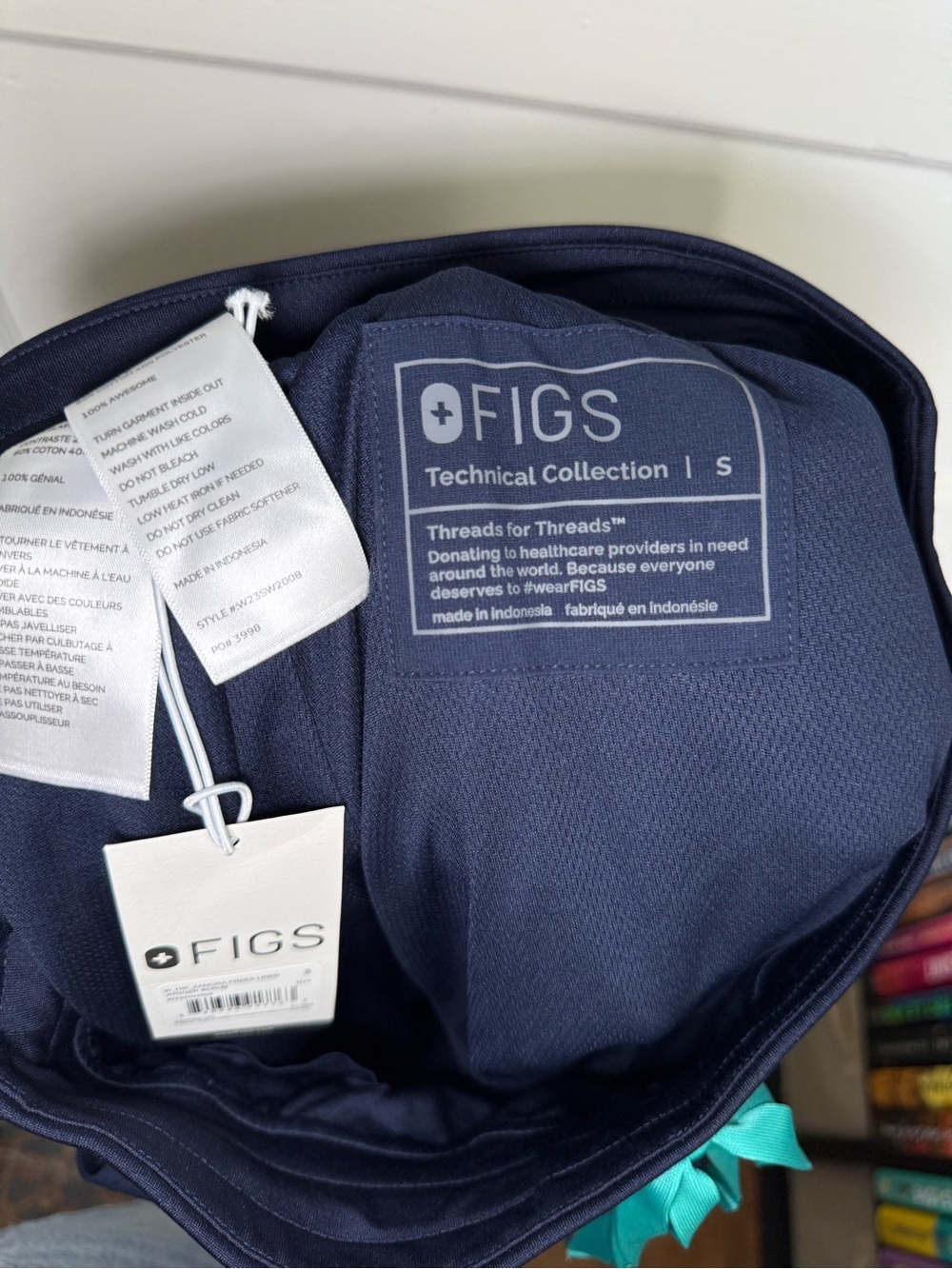 Figs Zamora Lined Navy Blue Women's Jogger Scrub Pants Technical Collection Sz S - Picture 13 of 13